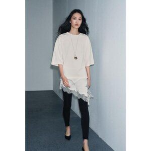 ZARA COMBINATION LACE T-SHIRT